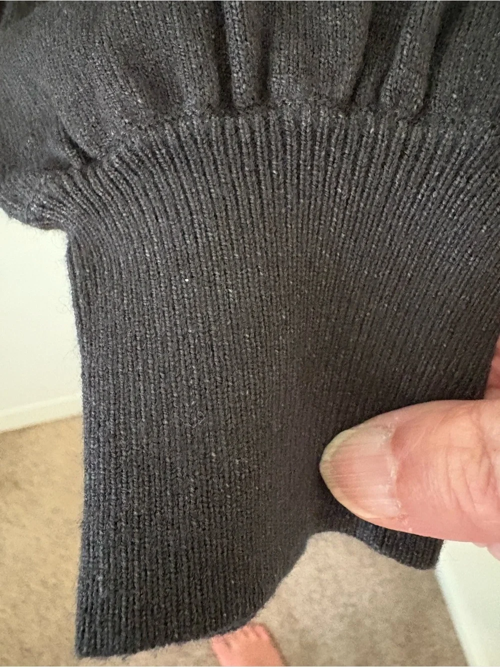 Chico's Caviar Lenzing/Cashmere Balloon Sleeve Sweater. Size Medium/Chico’s 1.